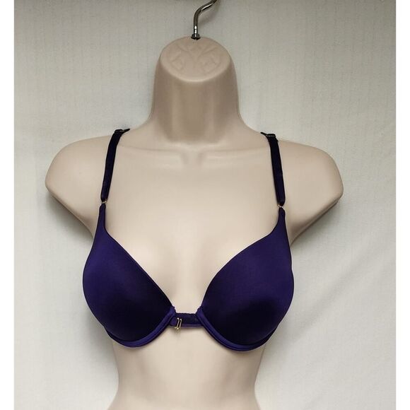 Lots Of 2 Underwire Full Support Push-Up Bras Size 36C Color Blue/Purple - Picture 5 of 10